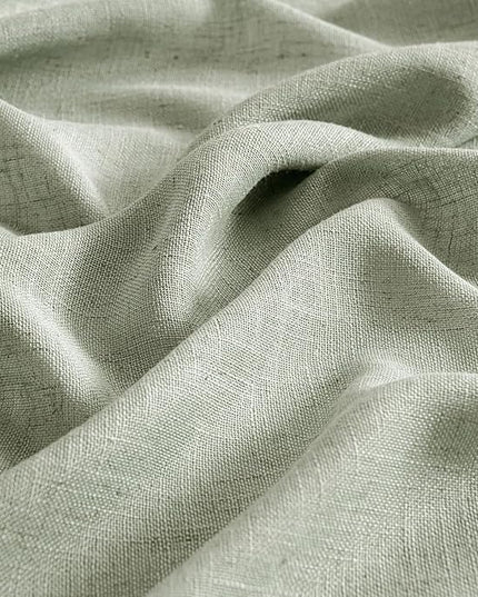 MIULEE Sage Linen Curtains 84 Inch Length 2 Panels for Bedroom Living Room,Green Soft Thick Linen Textured Window Drapes Semi Sheer Light Filtering Back Tab Rod Pocket Burlap Look Decor