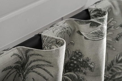 Maison d' Hermine Curtains for living room 100% Cotton 108 inch length One Panel Light Filtering Toile Curtains for Bedroom Windows with rod and loop Pockets Drapes (Savana Jouy Green, 50"W x 108"L)