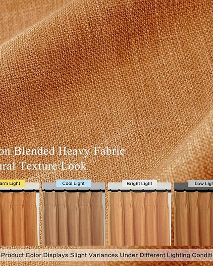 YZ HOME Gold Pinch Pleated 100% Blackout Curtains 95 Inches Long Linen Room Darkening Window Curtains for Living Dining Room Bedroom Thermal Insulated Pinch Pleat Double Layer Drapes with Hooks