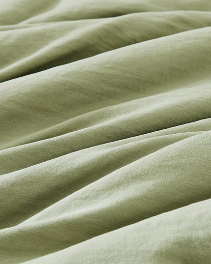 WRENSONGE Full Size Comforter Set- 7 Pieces Sage Green Bed in a Bag Full Size Comforter with Fitted Sheet, Flat Sheet, 2 Pillow Shams, 2 Pillowcases, Warm Bedding Sets for All Season