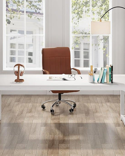 Tribesigns Modern Computer Desk, 78.7 x 39.4 inch X Large Executive Office Desk Computer Table Study Writing Desk Workstation for Home Office,White