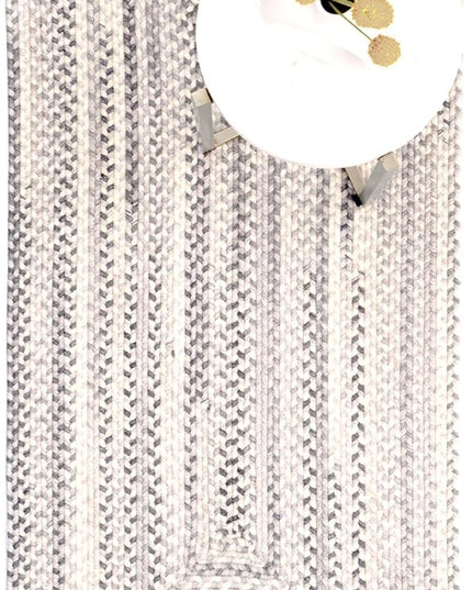 Capel American Heritage Shadow 2' 0" X 9' 0" Runner Concentric Rectangle Braided Rug