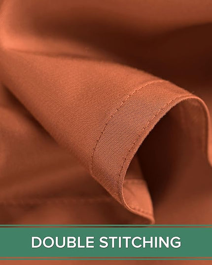 Pure Bamboo Twin Sheets, Genuine 100% Organic Viscose Derived from Bamboo Bed Sheet Set, Luxuriously Soft & Cooling, Double Stitching, 2 Year Quality Promise (Twin, Terracotta)