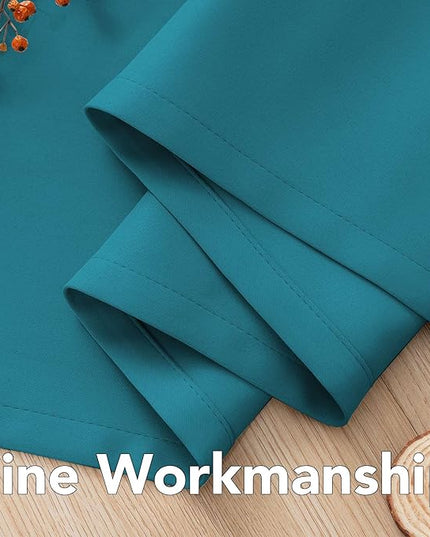 H.VERSAILTEX Thermal Insulated Blackout Curtains Soft and Smooth Baby Boy Room Window Panels,Formaldehyde-Free,Grommet,52 by 63 - Inch - Turquoise Blue - Set of 2