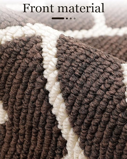 hicorfe Indoor Doormat,Front Back Door Mat Rubber Backing Non Slip Door Mats 24"x35" Absorbent Resist Dirt Entrance Doormat Inside Floor Mats for Entryway Washable Low-Profile(Light Brown)