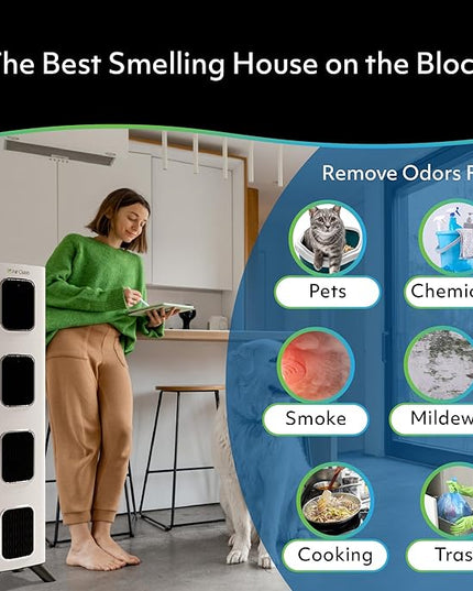 Air Oasis iAdapt 2.0 H13 HEPA Filter Air Purifier | Reduces Up To 99% of Viruses, Mold, Dust, Smoke, Pollen & Odors | Whisper Quiet Operation |WiFi Compatible | 5,474 Sq Ft of Clean Air