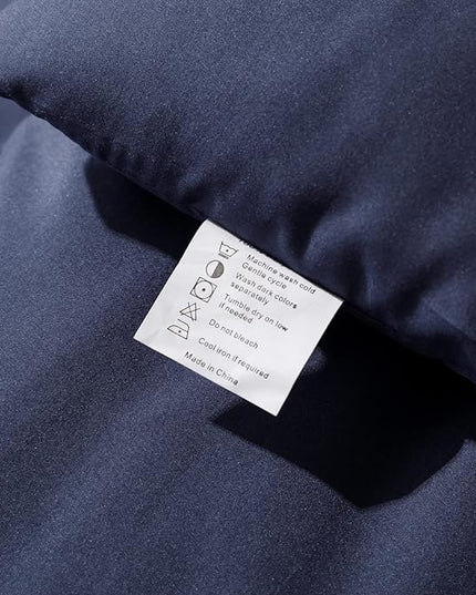 ROSGONIA California King Comforter Set Navy Blue,3pcs(1 Boho Cal King Comforter & 2 Pillowcases) All Season Bedding Soft Bedspread Blanket Quilt