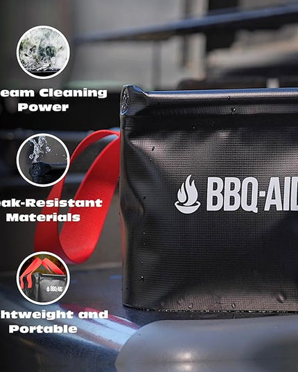 BBQ-AID Collapsible Dunk Basin – Durable Tank for Stainless-Steel Grates and Steam Grills - Perfect Partner for BBQ-AID Bristle Free Grill Brush (Basin Only)