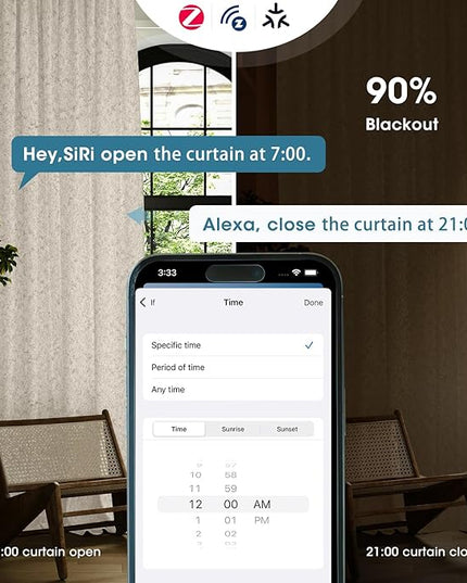 SmartWings Automatic Curtain Opener with Drapery, Motorized Vertical Blinds with Remote, Electric Closet Doors Sliding Panels Compatible with Alexa Google Homekit, 90% Blackout Milky Coffee