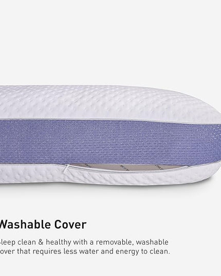 Bedgear Balance 3.X Cuddle Curve Performance Pillow – Extra Large Moisture Wicking Pillow for Sleeping, Lounging, Watching TV – Washable and Removable Cover – Pillowcase Included