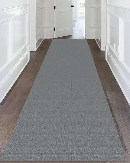 KOZYFLY Washable Runner Rug 3x14 ft Hallway Kitchen Runner Rugs with Rubber Backing Bobo Non Slip Entryway Runner Indoor, Long Carpet Runners for Hall Kitchen Entryway, Grey