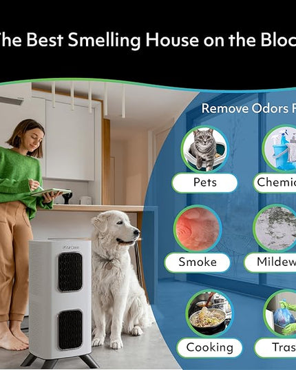 Air Oasis iAdaptAir 2.0 H13 HEPA Filter Air Purifier Reduces 99% of Viruses, Mold, Dust, Smoke, Pollen & Odors Quietest on The Market WiFi Compatible 2,650 Sq Ft of Clean Air