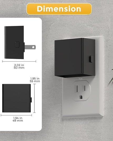 L LOHAS LED Night Lights Plug into Wall,[2-Pack] Plug in Night Light with Dusk to Dawn Sensor,3CCT 1600K/2700K/5000K,Brightness Adjustable,Nightlight for Adults Bathroom Bedroom