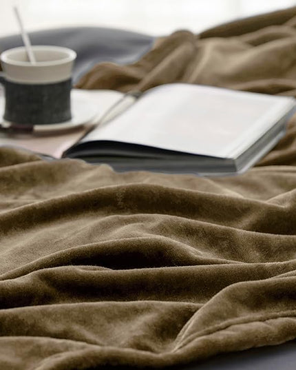 Bedsure GentleSoft Fleece Throw XL Blanket Camel - 300GSM Soft Lightweight Plush Cozy Blankets for Bed, Sofa, Couch, Travel, Camping, 50x70 inches