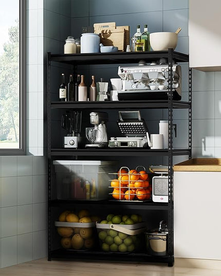 WORKPRO 5-Tier Heavy Duty Metal Shelving Unit, 48”W x 24”D x 72”H, Adjustable Storage Rack, 4000 lbs Total Load Capacity, Ideal for Garage, Basement, Warehouse, Workshop