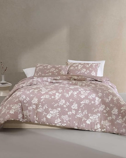 Calvin Klein - King Duvet Cover Set, Floral Inspired Soft Bedding with Matching Shams, Oeko-Tex Certified (Eternity Floral Pink, King)