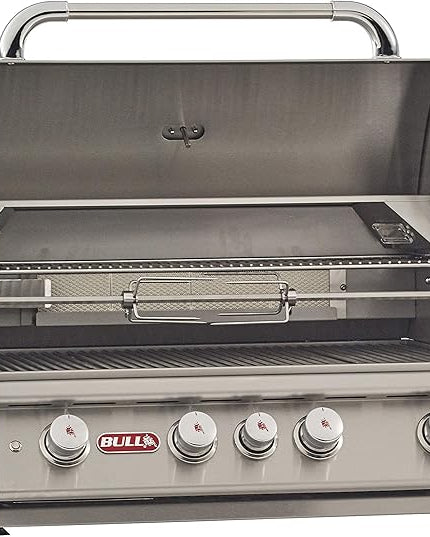 Bull Outdoor Products BBQ 47628 Angus 75,000 BTU Grill Head, LP, 304 Stainless Steel, 4 Burners, 810 sq. Inches, Twin Lights, Rotisserie Kit