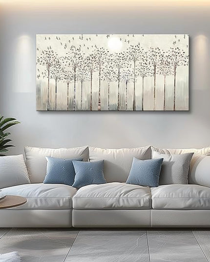 Canvas Wall Art for Living Room Trees and Birds Abstract Paintings kitchen Wall Decor Office Canvas Prints Artworks Pictures Wall Decorations for Bedroom,Large size Fashion Modern Home Decoration
