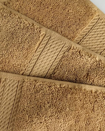 Superior Egyptian Cotton Pile 3 Piece Towel Set, Includes 1 Bath, 1 Hand, 1 Face Towel/Washcloth, Ultra Soft Luxury Towels, Thick Plush Essentials, Guest Bath, Spa, Hotel Bathroom, Toast