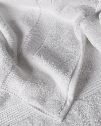 Superior Egyptian Cotton Pile 6 Piece Towel Set, Includes 2 Bath, 2 Hand, 2 Face Towels/Washcloths, Ultra Soft Luxury Towels, Thick Plush Essentials, Guest Bath, Spa, Hotel Bathroom, White