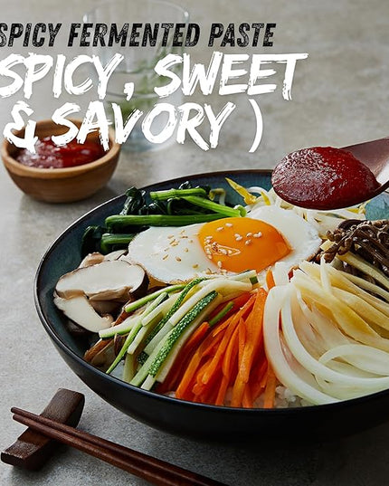O’Food Gochujang – Korean Red Chili Paste [Hot | 2.2 lb (1kg) ] Spicy & Sweet Savory Fermented Sauce | Gluten-Free | No Corn Syrup | Great for Bibimbap, Marinades, Stews & BBQ