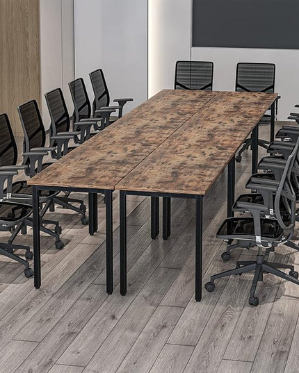 Bonzy Home 14ft Conference Tables Chair Set, 165"x47"x30" Table & 16pcs Chairs, Office Computer Desk and Chair Set for Meeting Room Study Printer Table Seminar Office Furniture Set for 16 People