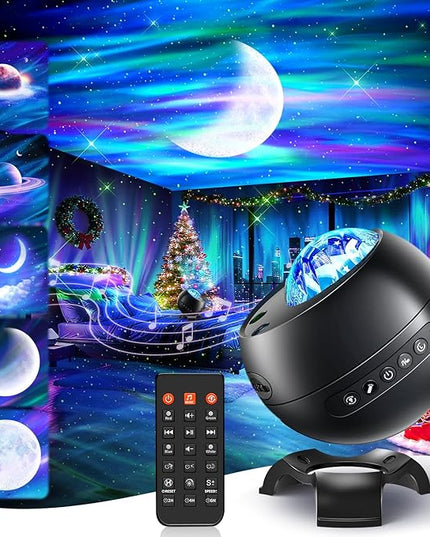 Christmas Gifts for Teens Boy Galaxy Projector for Bedroom, 21Colors Northern Lights,15White Noise&Bluetooth Star Projector Galaxy Lights, Remote Ambient Lighting,Aurora Christmas Decor Room Gifts