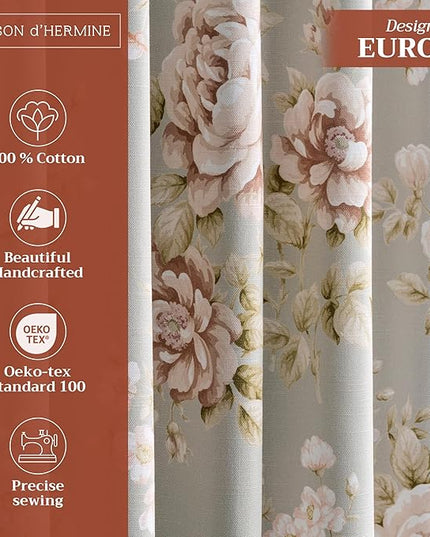Maison d' Hermine Curtains for Living Room 100% Cotton 108 inch Length One Panel Light Filtering Curtains for Bedroom Windows with Rod and Loop Pockets Drapes (Newburry Pewter, 50" W x 108" L)
