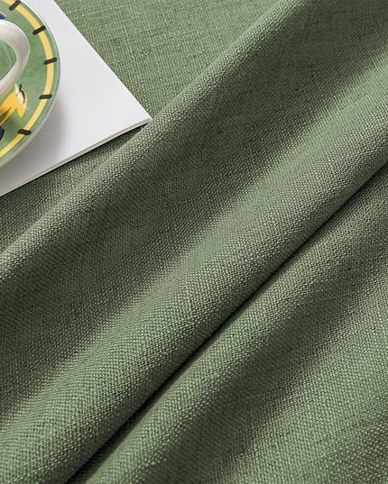 Joydeco Linen Curtains 84 Inch Length 2 Panel Sets,Light Filtering Curtains for Bedroom 52 Inch Wide Living Room Drapes with Back Tabs & Rod Pockets (W52 x L84 Inch, Loden)