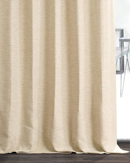 HPD Half Price Drapes Bellino Room Darkening Curtains 108 Inches Long Curtains for Bedroom & Living Room (1 Panel), 50W x 108L, Candlelight