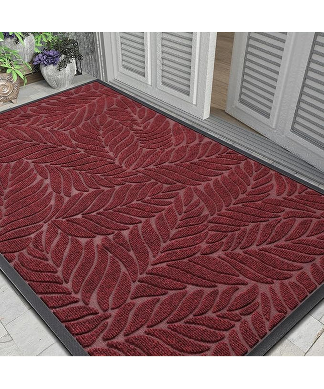 Yimobra 60x36 Large Door Mat Outdoor Indoor, All-Season Waterproof Door Mat Outside Entrance, All-Weather Non-Slip Outside Doormat for Garage Patio Entryway, Red