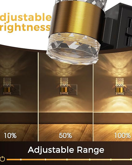 L LOHAS LED Night Light, Modern Night Lights Plug into Wall, 2 Pack 3000K Soft Warm 0-100LM Adjustable Nightlights,Automatic Nightlights Plug in with Dusk to Dawn Sensor for Room Bathroom Hallway