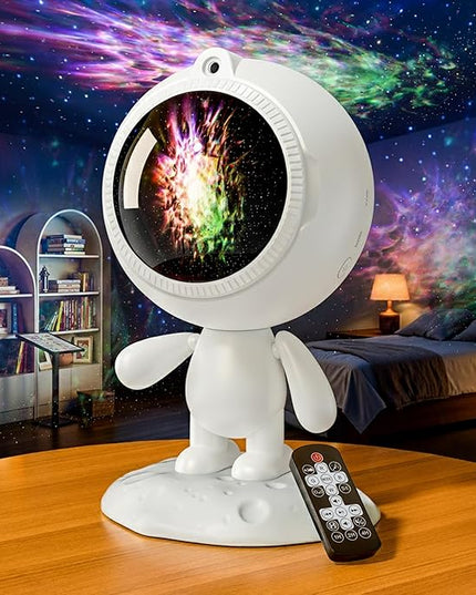 AIRIVO Dreamers Star Projector,Astronaut Galaxy Projector Bluetooth Speaker with Remote,White Noise,Interactive Posture Adjustment,Room Bedroom Decor,Birthday Christmas Gifts for Kids Adults