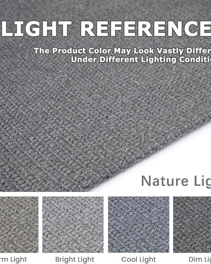 KOZYFLY Washable Area Rug for Living Room 6x9 Ft Non Slip Rubber Backed Bedroom Rug Braided Cotton Dining Room Rug, Large Floor Carpet for Living Room Dining Room, Grey