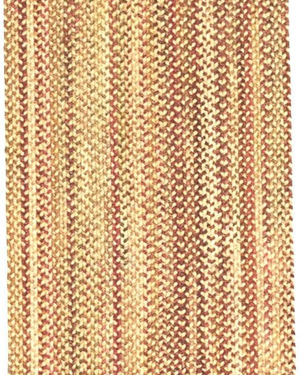 Capel American Heritage Harvest Gold 2' 0" X 6' 0" Runner Concentric Rectangle Braided Rug