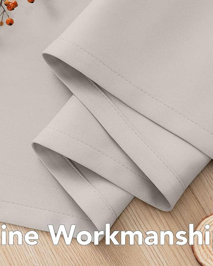 H.VERSAILTEX Blackout Curtains for Bedroom Thermal Insulated Room Darkening Living Room Curtains 72 Inch Long Grommet Privacy Protection Window Curtain Panels/Drapes for Nursery,2 Panels,Ivory/Cream