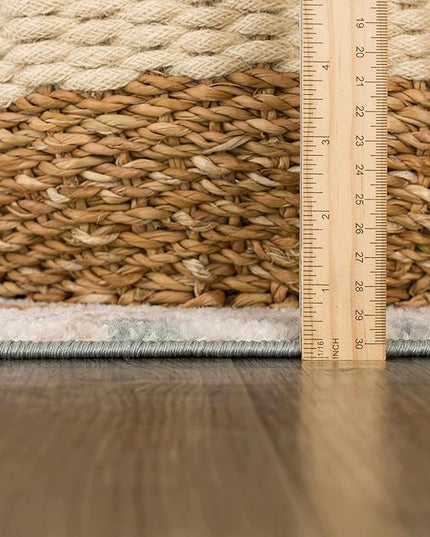 BoutiqueRugs Twilight Boho Vintage Colorful Area Rug - Farmhouse Traditional Floral Pink Carpet for Living Room, Dining Room - Cream, Green, Sage, Red, Gray, Taupe, Pink - 6'7" x 9' (6x9)
