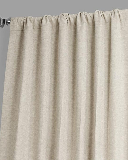 HPD Half Price Drapes Bellino Room Darkening Curtains 120 Inches Long Curtains for Bedroom & Living Room (1 Panel), 50W x 120L, Oat Cream