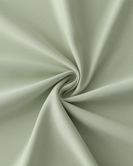Sage Green Curtains 96 Inch Length 2 Panels Set, Light Filtering Curtains for Living Room 96 Inch Long, Grommet Energy Saving Semi Sheer Drapes for Bedroom Window(W52 x L96)