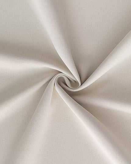 Cream Curtains 108 Inch Length 2 Panels Set, Light Filtering Curtains for Living Room 108 Inch Long, Grommet Energy Saving Semi Sheer Drapes for Bedroom Window(W52 x L108)