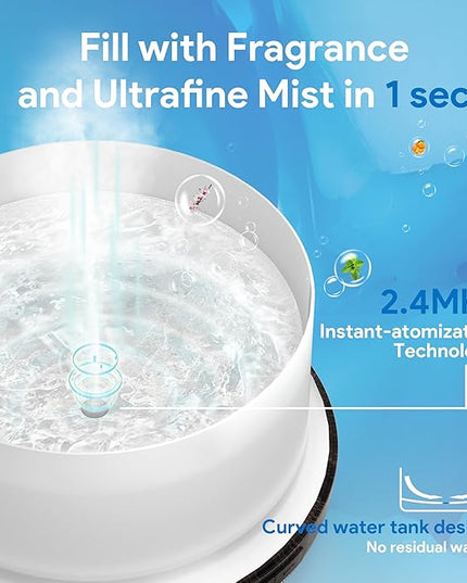 ASAKUKI 500ml Premium, Essential Oil Diffuser with Remote Control, 5 in 1 Ultrasonic Aromatherapy Fragrant Oil Humidifier Vaporizer, Timer and Auto-Off Switch Brown