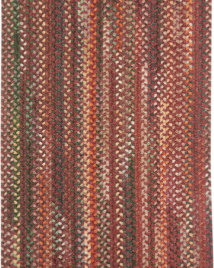 Capel American Heritage Red 2' 0" X 8' 0" Runner Oval Braided Rug