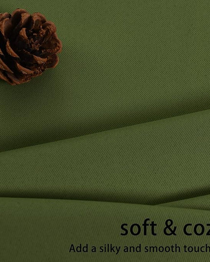 JIUZHEN Olive Green Blackout Curtains for Bedroom - Light Blocking and Noise Reducing Grommet Curtains for Living Room Darkening Curtains, Set of 2 Window Curtain Panels, 42 x 63 Inch Length