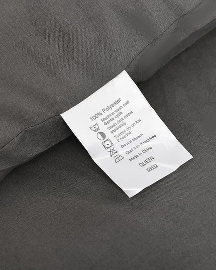 ROSGONIA King Size Comforter Set Charcoal Grey, 3pcs (1 Dark Gray Comforter & 2 Pillowcases), All Season Bedding Lightweight Bedspread Blanket Quilt