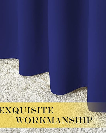 NICETOWN Blackout Curtains 54 Inches Long, Thermal Insulated Room Darkening Curtains for Bedroom, Window Treatment Drapes for Living Room Nursery (W66 x L54 Inch, Navy Blue, 1 Panel)