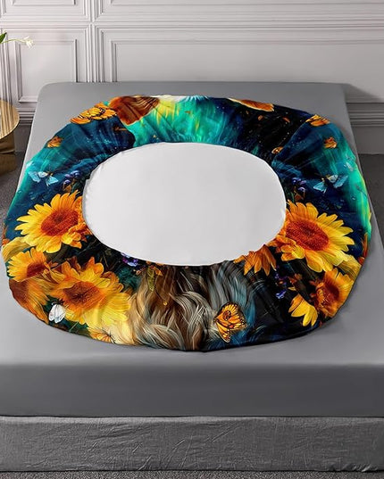 AILONEN Cute Puppy Sheet Set Twin XL Size for Kids Girls Boys,Kawaii Dog with Sunflower Bedding Set,Bohemian Butterflies Starry Night Bed Sheets,Super Soft Microfiber,1 Fitted Sheet and 2 Pillowcases