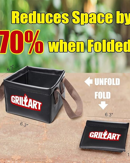 GRILLART Grill Brush Bristle Free, Soak Basin, Perfect Partner for SteamWizards Grill Brush (Only Soak Basin No Grill Brush)