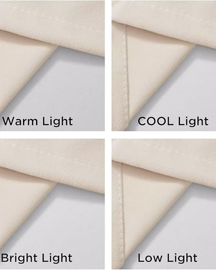 Joydeco Velvet Curtains White Blackout Curtains Thermal Insulated 108 inches Long Window Curtains Soft Room Darkening Drapes for Bedroom Living Room Elegant Rod Pocket 2 Panels Cream White