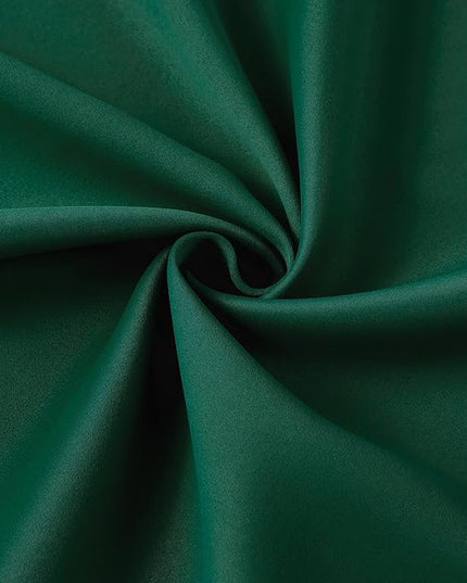 KEQIAOSUOCAI Dark Green Pinch Pleated Blackout Curtains for Small Windows - Thermal Insulated Christmas Green Curtain Drapes with Hooks，40 x 45 Inches Long-2 Panels Set
