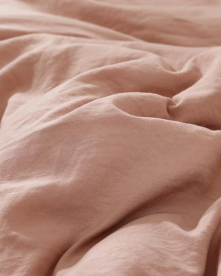 WRENSONGE Twin Comforter Set- 5 Pieces Clay Pink Twin Bed in a Bag, All Season Twin XL Bedding Sets with 1 Fitted Sheet, 1 Flat Sheet, 1 Pillow Sham and 1 Pillowcase